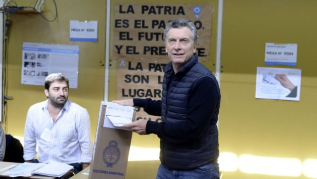 imagen Macri votó y habló de Maldonado: "Ahora, que trabaje la justicia"