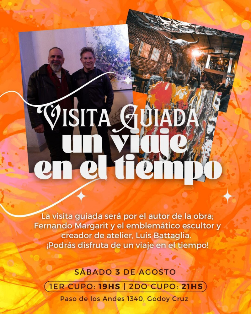 El artista Fernando Margarit conmueve, junto al escultor Luis Battaglia, con la muestra pictórica "Visita guiada, un viaje en el tiempo"