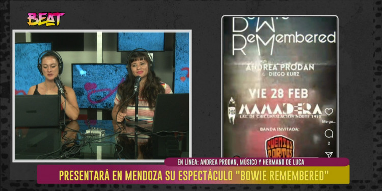 Andrea Prodan llega al Le Parc para presentar "Bowie remembered"