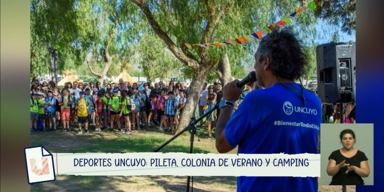 Deportes UNCUYO: pileta, colonia de verano y Camping "El Bosquecito" de Potrerillos