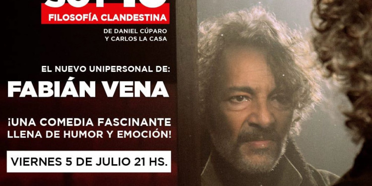 Fabian Vena presenta "Quién soy yo", el unipersonal que une al teatro con la filosofía