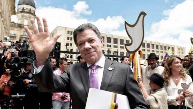 imagen El mundo saludó a Juan  Manuel Santos por el Nobel de la Paz
