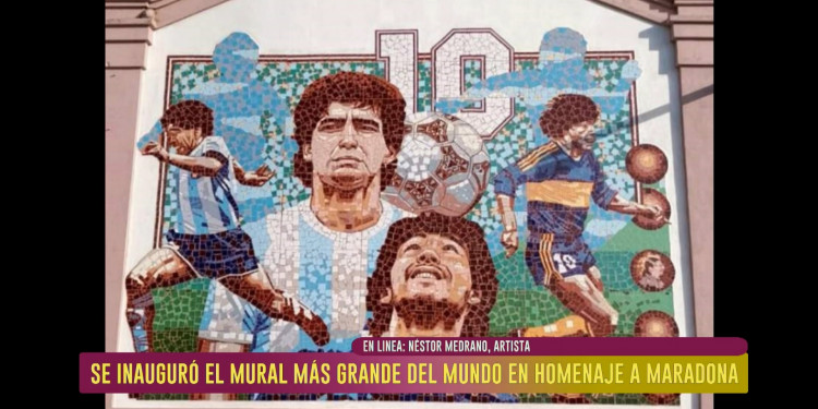 El mural de Maradona más grande del mundo está en Entre Ríos