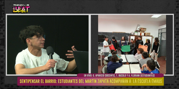 Proyecto "Sentipensar el Barrio": estudiantes del Martín Zapata acompañan a alumnos de la escuela Emaús