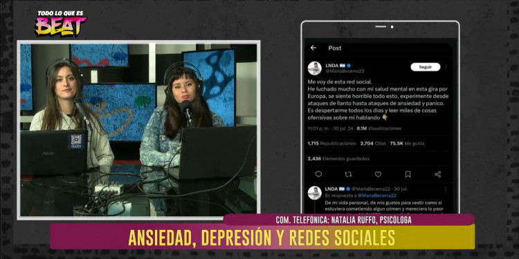 Las redes sociales y el caso de Becerra: "Ante lo que nos hace mal tenemos que alejarnos"