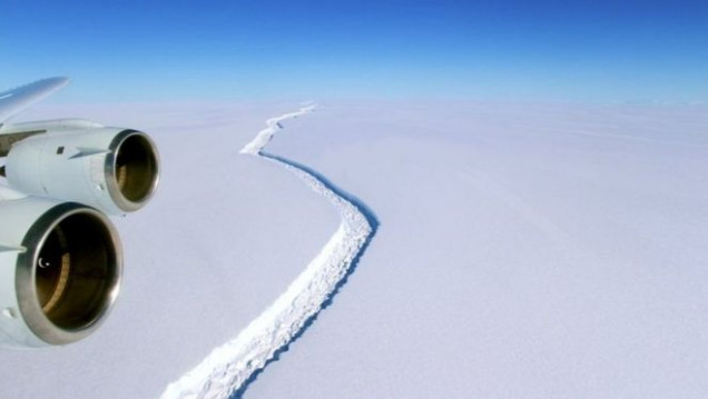 imagen Alerta en la Antártida por inminente fractura de glaciar