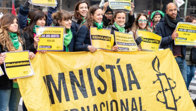 imagen Amnistía Internacional celebró la sanción inicial del aborto legal