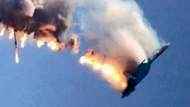 imagen Turquía derribó un avión militar ruso