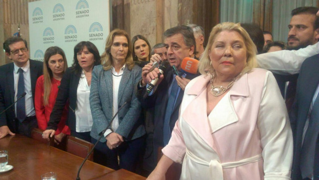 imagen Elisa Carrió no pudo asumir al frente de una Bicameral y acusó a la oposición de vetarla