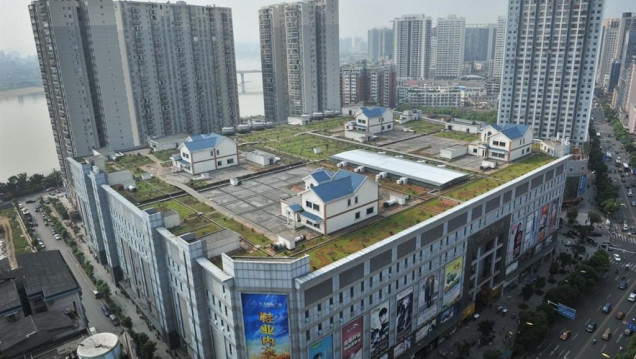 imagen En China construyen mansiones en las azoteas de los edificios