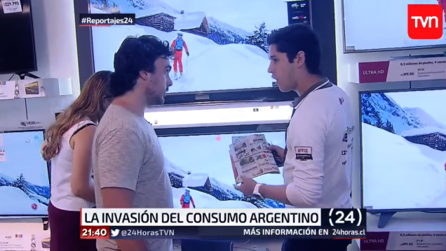imagen La TV chilena mostró la fiebre de compras argentina en el país trasandino