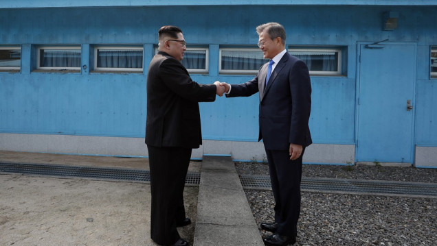imagen Histórico pacto de paz entre las dos Coreas