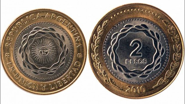 imagen Desde hoy entra en circulación la nueva moneda de dos pesos