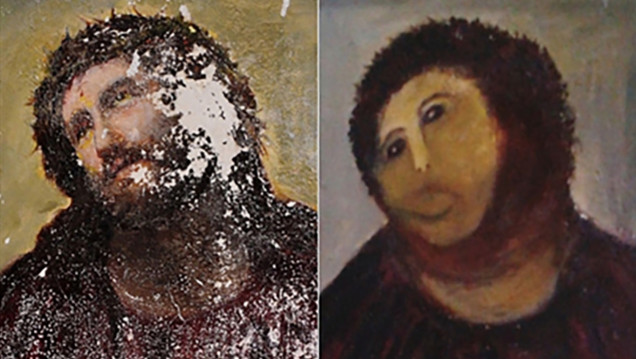 imagen A 10 años de la malograda restauración del "Ecce Homo": del meme a generar miles de dólares