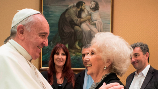 imagen Estela de Carlotto junto a Francisco: "El Papa está preocupado por la Argentina"