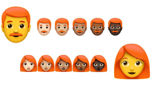 imagen Los emojis de personas pelirrojas llegarán a los celulares en 2018