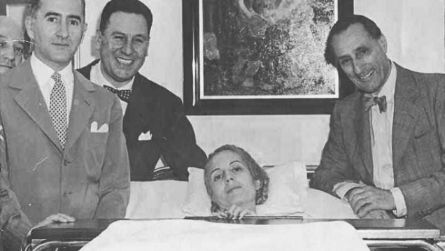 imagen Con débiles pruebas aseguran que a Eva Perón se le realizó una lobotomía antes de morir