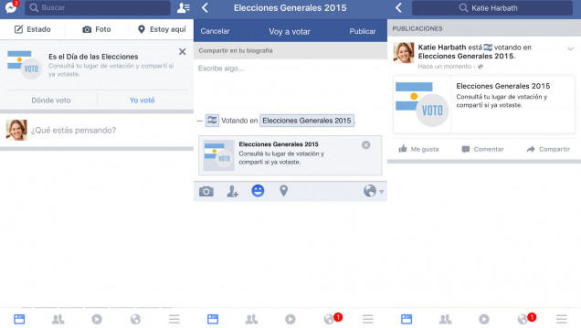 imagen Facebook inauguró el sistema "Yo voté" en Argentina