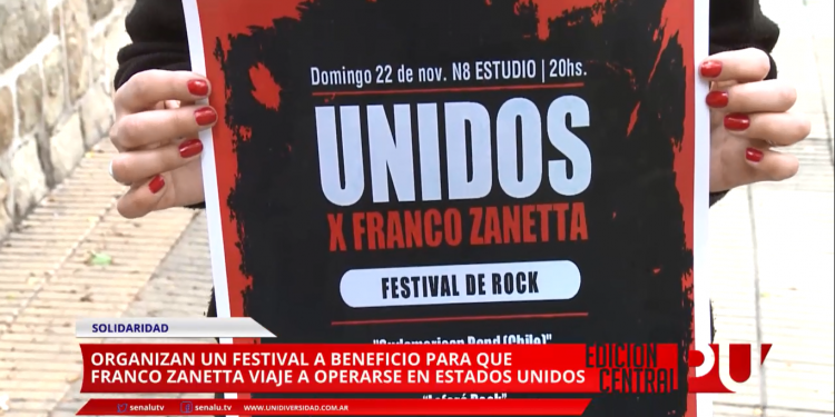 Festival "Unidos por Franco Zanetta" este domingo