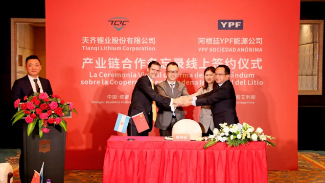 imagen YPF se une a una empresa china para producir e industrializar el litio 