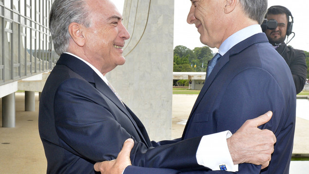imagen Macri se reunió con Temer y pidió "darle un impulso histórico al Mercosur"