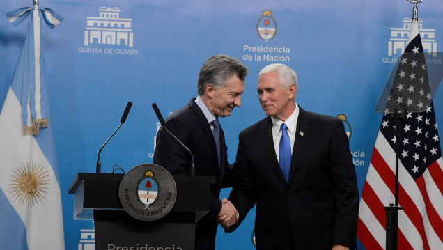 imagen Pence consideró a Argentina aliado clave contra Venezuela