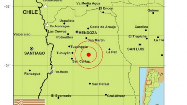imagen Tembló en Mendoza y el epicentro se ubicó en Tunuyán