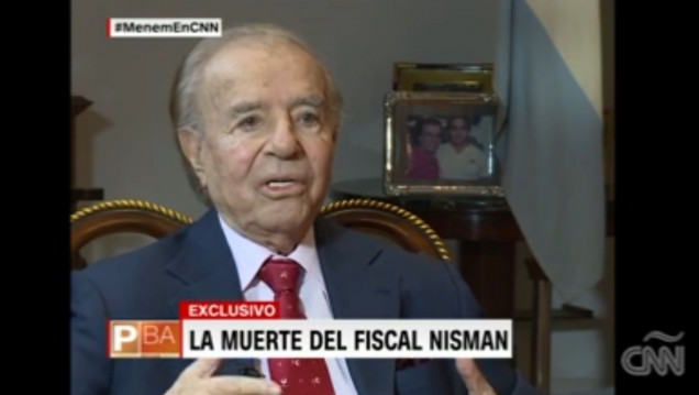 imagen Para Menem, a Nisman lo mandó a matar un sector del Gobierno de CFK