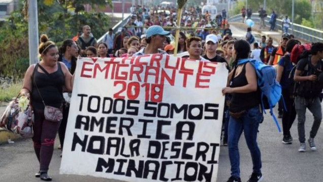 imagen Ya llegó a Tijuana la primera caravana de migrantes hacia Estados Unidos