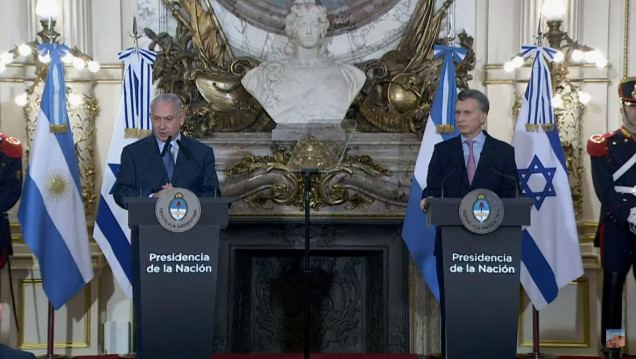 imagen En vivo: declaración conjunta de Mauricio Macri y Benjamin Netanyahu