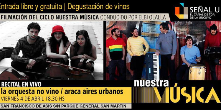 La Orquesta No Vino y Araca Aires Urbanos, nueva fecha del Ciclo "NUESTRA MÚSICA"