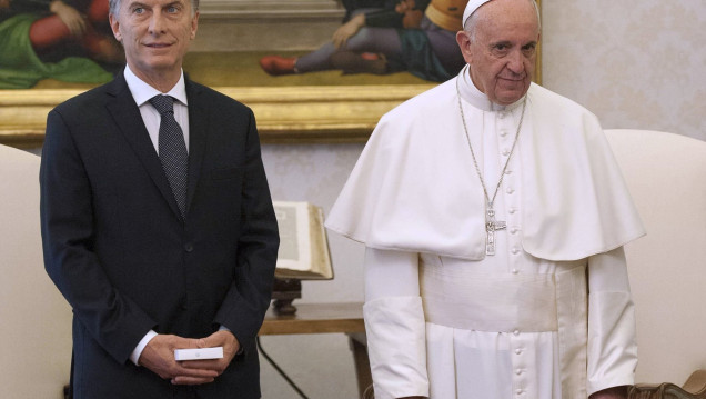 imagen El Papa le agradeció a Macri sus "palabras de aliento y cercanía"