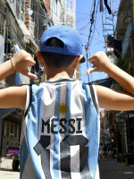 "Vi a Messi" se convirtió en la principal tendencia durante la caravana de La Scaloneta