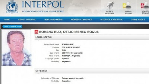 imagen Así es el pedido de captura internacional contra Romano en Interpol
