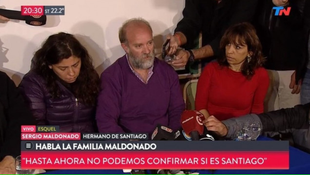 imagen La familia no confirmó si es Santiago y duda del operativo