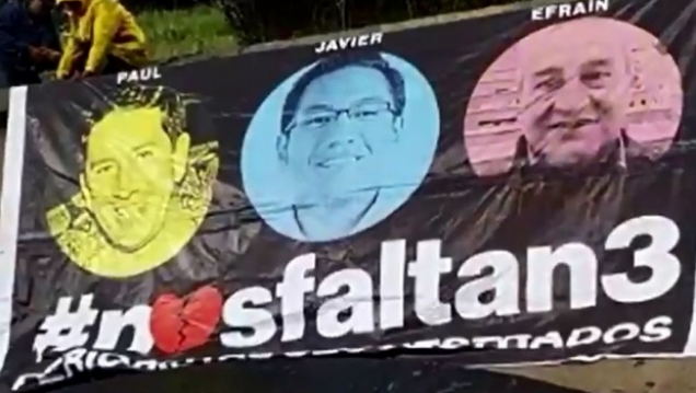 imagen Confirmaron la muerte de los periodistas secuestrados por disidentes de las FARC