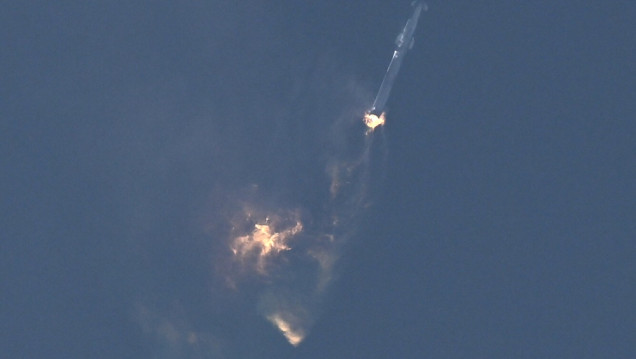 imagen El cohete Starship, el más potente de la historia, explotó en el aire tras su despegue en Texas