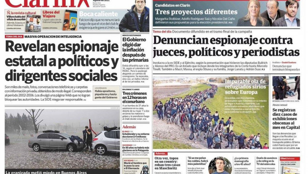 imagen Clarín: las portadas previas a las elecciones