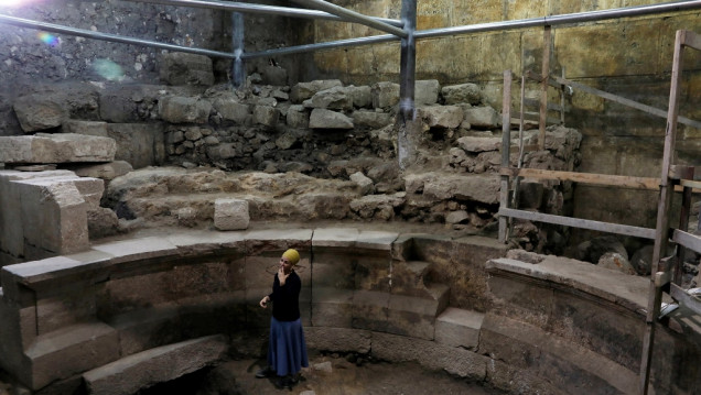 imagen Hallaron un teatro romano debajo del Muro de los Lamentos