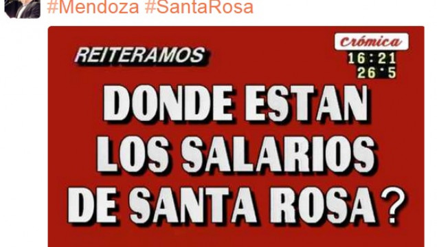 imagen Roberto Podio tuiteó sobre Santa Rosa al estilo Crónica